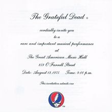 Grateful Dead: Introduction (Live at the Great American Music Hall, San Francisco, CA, August 13, 1975)