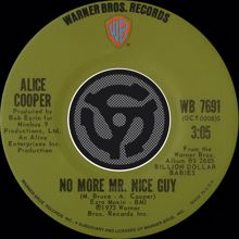 Alice Cooper: No More Mr. Nice Guy / Raped & Freezin' [Digital 45]