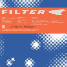 FILTER: Take A Picture (Live At The Hammerstein Ballroom / 1999) (Take A Picture)