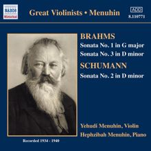 Yehudi Menuhin: Brahms / Schumann: Violin Sonatas (Menuhin) (1934-1940)
