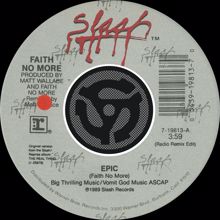 Faith No More: Epic  / Edge of the World (Radio Remix Edit; 45 Version)