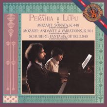 Murray Perahia: Mozart: Sonata in D Major for Two Pianos, K. 448; Schubert: Fantasia in F minor for Piano, Four Hands, D. 940 (Op. 103)