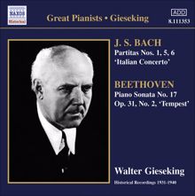 Walter Gieseking: Partita No. 1 in B flat major, BWV 825: VI. Giga