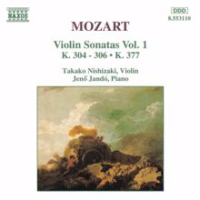 Jenő Jandó: Violin Sonata No. 25 in F major, K. 377: II. Theme and Variations: Andante