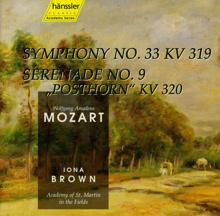 Iona Brown: Mozart: Symphony No. 33 / Serenade No. 9