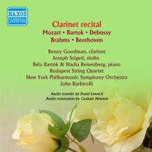 Benny Goodman: Clarinet Sonata in E flat major, Op. 120, No. 2: I. Allegro amabile