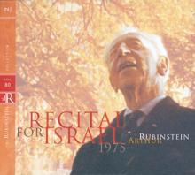 Arthur Rubinstein: Rubinstein Collection, Vol. 80: Recital for Israel: Beethoven, Schumann, Debussy, Chopin, Mendelssohn