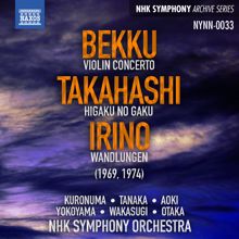 Various Artists: Sadao Bekku: Violin Concerto - Yuji Takahashi: Contradiction - Yoshiro Irino: Wandlungen