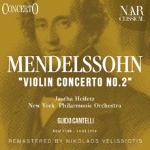 NewYork Philarmonic Orchestra, Jascha Heifetz, Guido Cantelli: Violin Concerto "Violin Concerto No. 2" in E Minor, Op. 64, IFM 196: II. Andante