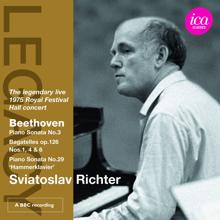 Sviatoslav Richter: Piano Sonata No. 29 in B flat major, Op. 106, "Hammerklavier": III. Adagio sostenuto, appassionato e con molto sentimento