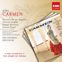 Denise Monteil/Xavier Depraz/Victoria de los Angeles/Marcelle Croisier/Monique Linval/Orchestre National de la Radiodiffusion Française/Sir Thomas Beecham: Bizet: Carmen, WD 31, Act 2 Scene 1: Récitatif, "Messieurs, Pastia me dit" (Frasquita, Zuniga, Carmen)