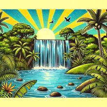 Softwaves Lofi: Tropical Waterfall