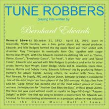 Tune Robbers: Tune Robbers Playing Hits Written By Bernhard Edwards