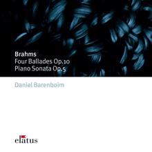 Daniel Barenboim: Brahms: 4 Ballades, Op. 10: No. 2 in D Major