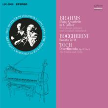 Jascha Heifetz: Brahms: Piano Quartet, Op. 60, in C Minor, Boccherini: Sonata in D, Toch: Divertimento, Op. 37, No. 2