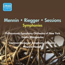 Howard Hanson: Mennin, P.: Symphony No. 3 / Riegger, W.: Symphony No. 3 / Sessions, R.: Symphony No. 2 (Hanson, Mitropoulos) (1954)