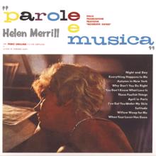 Helen Merrill: Parole E Musica/Different Artwork