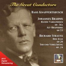 Hans Knappertsbusch: Alto Rhapsody, Op. 53