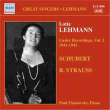 Lotte Lehmann: Lehmann, Lotte: Lieder Recordings, Vol. 5 (1941-42)