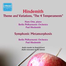 Paul Hindemith: Hindemith: Theme and Variations, 'The 4 Temperaments' - Symphonic Metamorphosis after Themes by Carl Maria von Weber