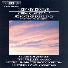 Taru Valjakka: Segerstam: Six Songs of Experience / String Quartet