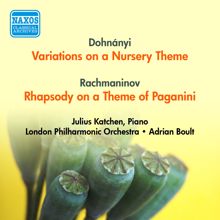 Julius Katchen: Dohnanyi, E.: Variations On A Nursery Theme / Rachmaninov, S.: Rhapsody On A Theme of Paganini (Katchen, London Philharmonic, Boult) (1954)