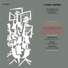 Jascha Heifetz: Beethoven: Trio, Op. 9, No. 2, Bach: Sinfonia No. 4, 9, 3, Schubert: Trio No. 2