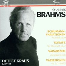 Detlef Kraus: Variationen über ein eigenes Thema, D-Dur, op. 21 Nr. 1: Poco larghetto (mit 11 Variationen)