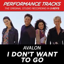 Avalon: I Don't Want To Go (Performance Track In Key Of G/A)