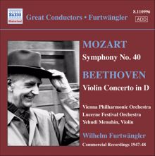 Wilhelm Furtwängler: Mozart: Symphony No. 40 / Beethoven: Violin Concerto