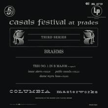 Isaac Stern: Brahms: Trio No.1 in B Major, Op. 8